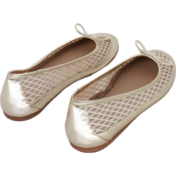 AEROSOLES Gold Mesh Loafers - Picture 3 of 6